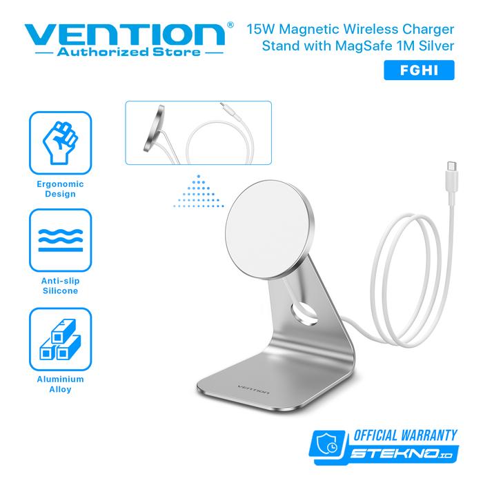 Gambar Vention Magnetic Wireless Charger Stand Holder Magsafe Fast Charging dari Vention Authorized Store undefined Tokopedia