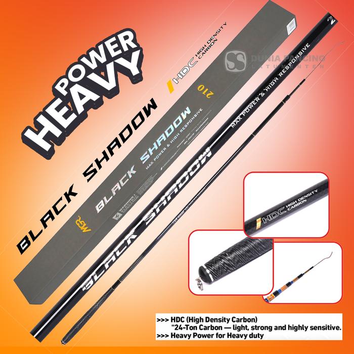 Gambar Joran TEGEK MAGURO BLACK SHADOW - XAVIER | Heavy | Galatama | Variasi MEDUSA - MIDAS | Alat Pancing Tegek Ruas Panjang Joran Tegek Maguro Ares Zoom Pole Carbon - Black Shadow, 210 dari Dunia Pancing Latumenten undefined Tokopedia