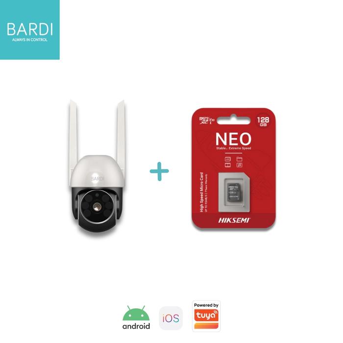 Gambar BARDI Bundling Smart IP Camera CCTV Outdoor PTZ TPD + Micro SD Kamera CCTV WiFi - IPCAM+NEO128GB dari BARDI Smart Home undefined Tokopedia