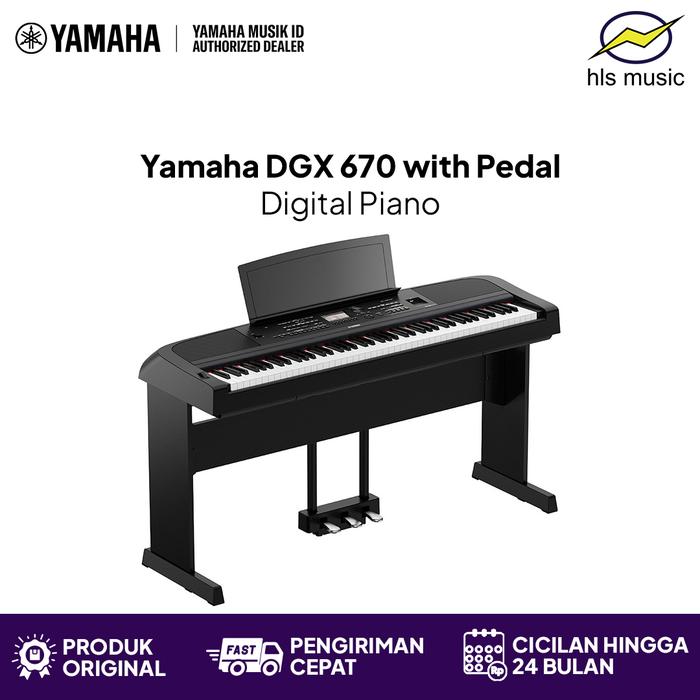 Gambar Yamaha DGX670 / DGX 670 / DGX-670 Digital Piano Portable Grand - Hitam + Pedal 3 dari HLS Music - Yamaha ID Official undefined Tokopedia