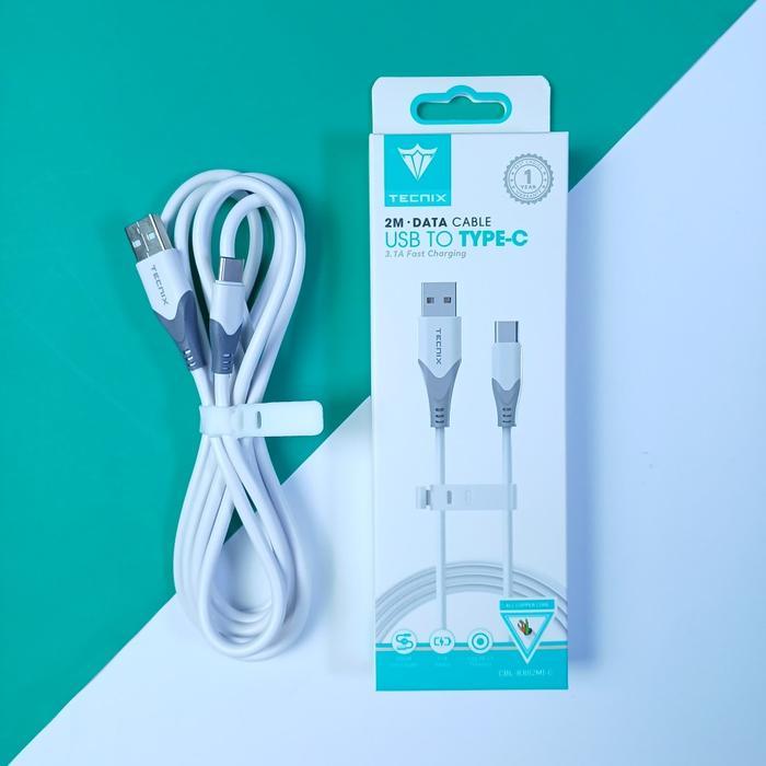 Gambar TECNIX CBL-830 KABEL CHARGER USB TO MICRO || USB TO TYPE C 2 METER - Type C dari Starcomp Purwokerto undefined Tokopedia