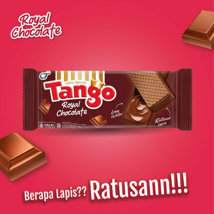 Gambar [Exclusive Top Creator] Tango Wafer 100 Gram [1 Karton isi 24 Pcs] Royal Chocolate/Vanilla/Cheese/Coconut/Milky Chocolate/Tiramisu/Javamocca | BPOM Halal - Royal Chocolate dari OT-Store Kota Administrasi Jakarta Barat Tokopedia