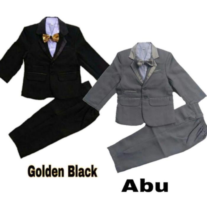 Gambar Jas Anak Tuxedo Anak Lis abu 1-13 tahun Setelan Tuxedo Anak - Black full, sz 11 dari Fun Kids Store_NEW undefined Tokopedia