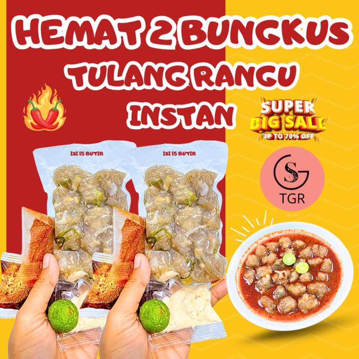 Gambar Hemat 2 Bungkus Baso Aci Tulang Rangu Instan Isi [15 butir] Kuah Chilli Oil Dengan Bumbu Lengkap dari GUDANG SNACK TGR undefined Tokopedia