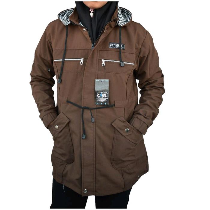 Gambar jaket parka Wanita Canvas premium Panjang - kopi, xl dari CHACHA SHOOP FASHION undefined Tokopedia
