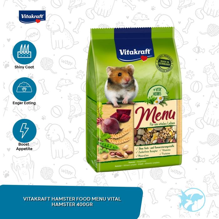 Gambar Vitakraft Hamster Food Menu Vital Makanan Hamster 400 Gram dari Master Pet shop undefined Tokopedia