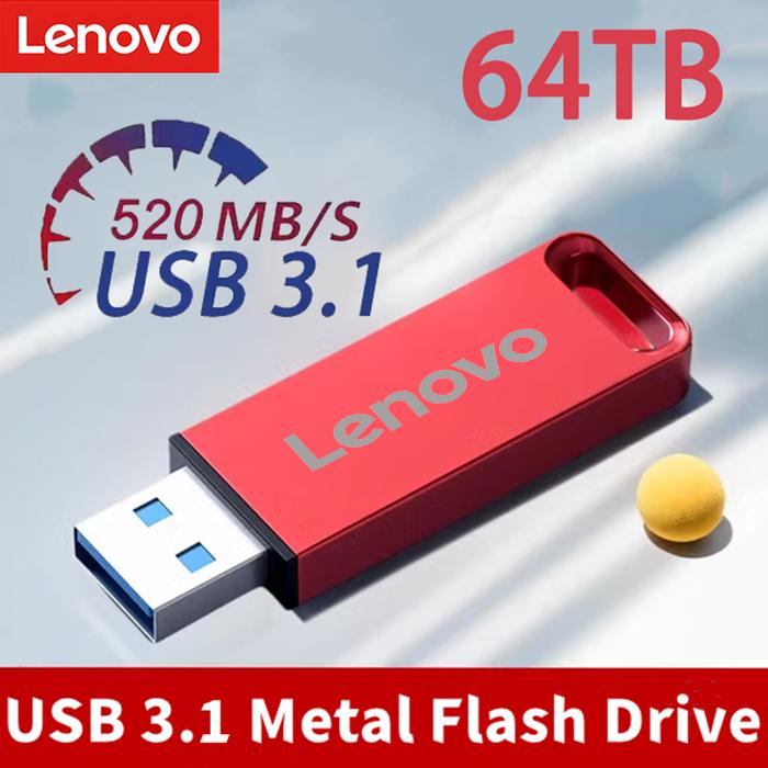 Gambar Lenovo 16TB Metal Flash Drive USB 3.2 High Speed Pen Drive Key 8TB Type C U Flash Portable Mini SSD Memory Waterproof U Drive dari purnama kemeja8499 undefined Tokopedia