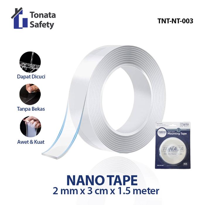 Gambar Nano Tape Tonata  / Double Tape Bening Tahan Air / 2 mm 3 cm x 1.5 Meter dari Tonata Indonesia undefined Tokopedia