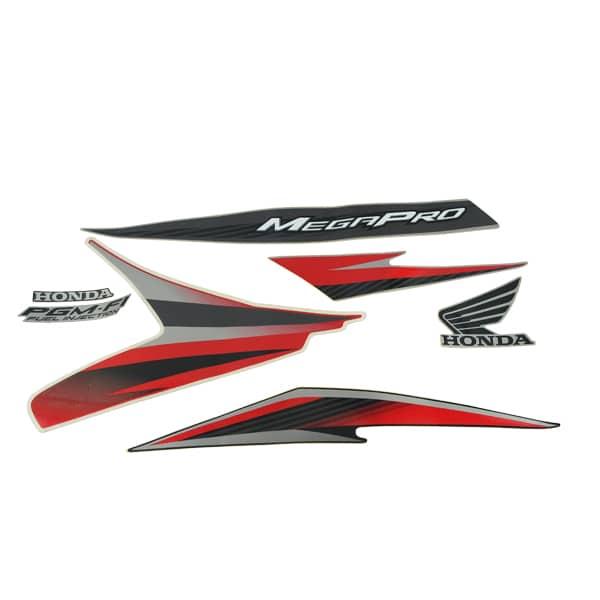 Gambar Sticker Body Set Kiri Merah Honda Mega Pro FI 871X0KYE910ZCL dari Honda Cengkareng undefined Tokopedia