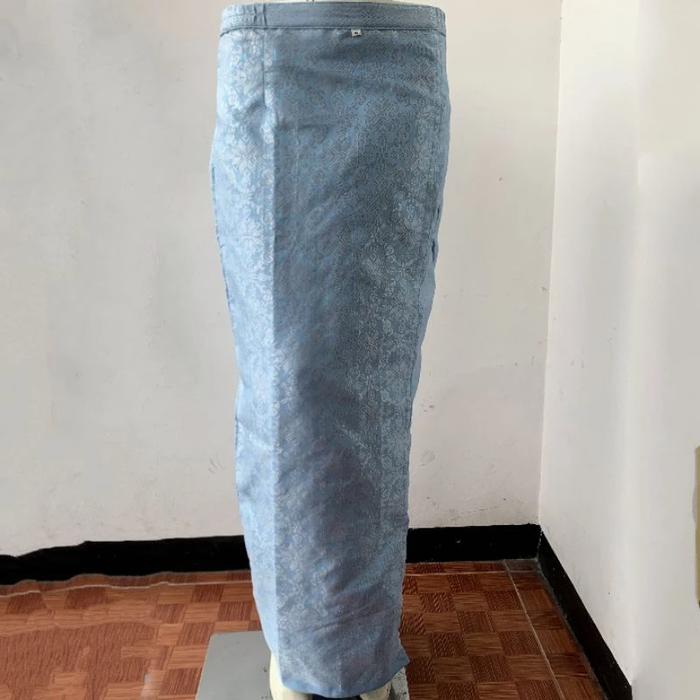 Gambar Rok Songket Span / Rok Songket Siap Pakai / Rok Songket Semi Palembang / Rok Songket Span Casual / Songket Bawahan Kebaya - Ice Blue, S dari GustaveStore_NEW undefined Tokopedia