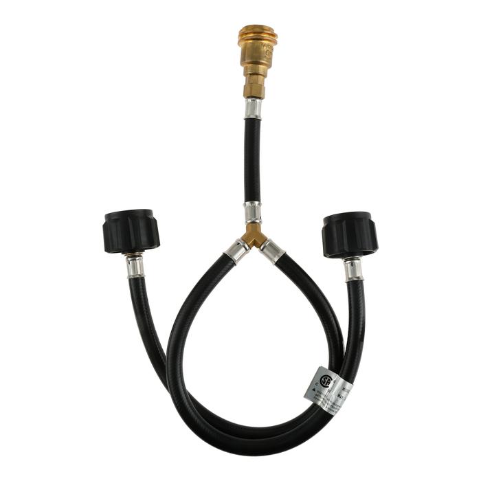 Gambar Propane Y Splitter Hose Converter Pipe with Gauge Universal 2-Way Qcc1/Type1 Inlet & POL/QCC1 Exit Connect 5-40lg Tank Grill dari Nash Nex undefined Tokopedia