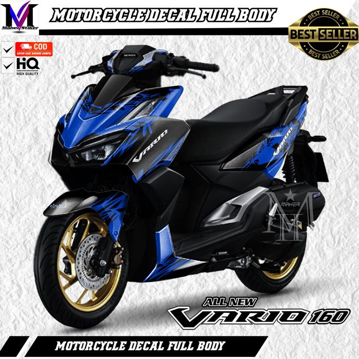 Gambar Decal Vario 160 Fullbody Variasi Abstrack Motorcycle - Biru, PAKAI LAMINASI GLOSY dari MH Stiker undefined Tokopedia