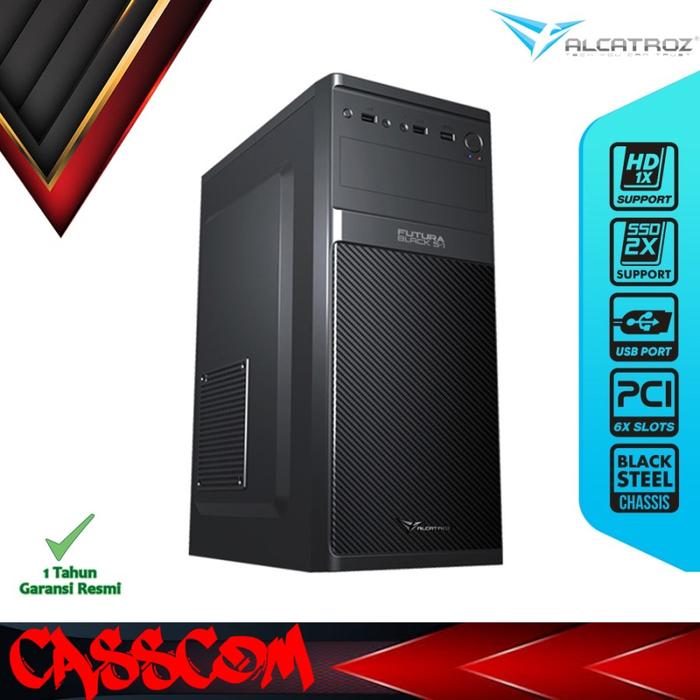 Gambar Casing PC Alcatroz Futura Black S1 Case Full ATX + PSU Magnum dari CassCom undefined Tokopedia