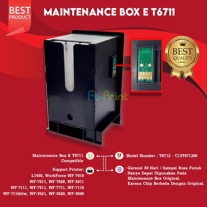 Gambar Maintenance Box T6711 PXMB3 Ink Pad Pembuangan Busa Compatible for Printer Epson L1455 WF7611 WF7711 WF3521 , WorkForce WF-3011 WF-7111 WF-7511 WF-7611 WF-7711 WF-7110 WF-7110DTW WF-7610 WF-7620 WF-3521 WF-3620 WF-3640 dari FixPrint Plus undefined Tokopedia