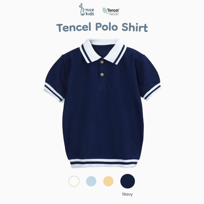 Gambar Nice Kids - Tencel Polo Shirt Kaos Atasan Anak Laki-laki Premium (1-6 Tahun) - Navy, 3 Years dari Kolaniko undefined Tokopedia