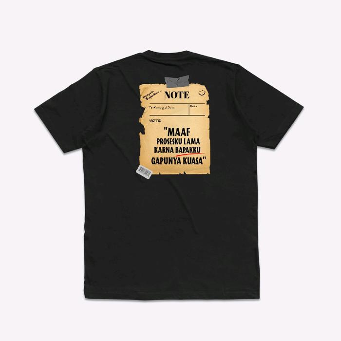 Gambar Kaos Maaf Prosesku Lama Versi Kertas - combed 24s - Tshirt - Pria - Wanita - Nyaman - Hitam, S dari Mangujang undefined 5 Tokopedia
