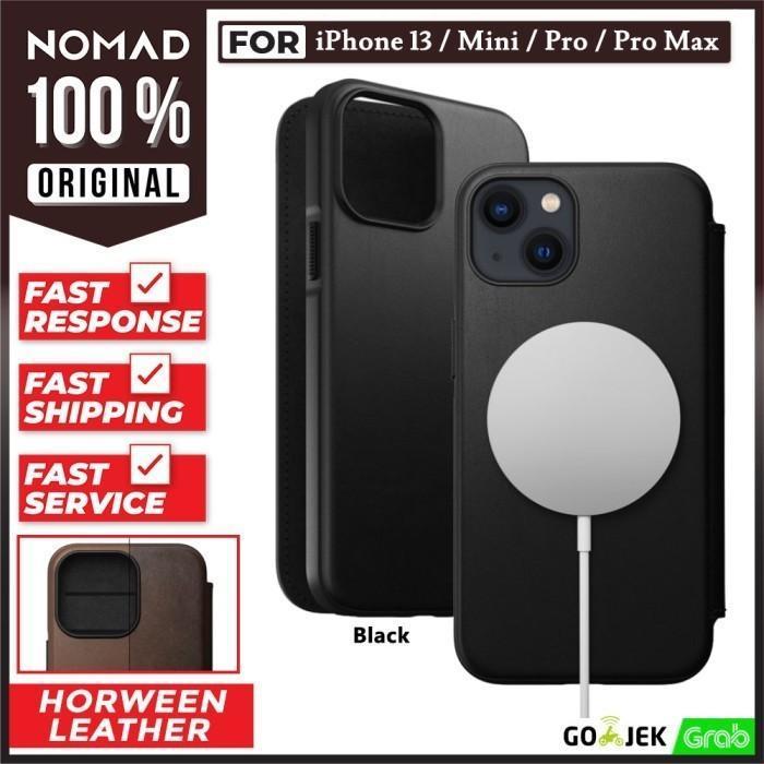 Gambar Case iPhone 13 Pro Max 13 Mini Nomad Rugged Folio Leather Flip Casing - - 13, Rustic Brown dari Zona Acc 99 undefined Tokopedia