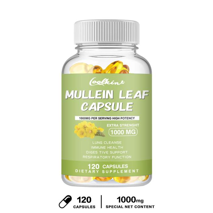 Gambar Daun mullein segar yang dipanen secara liar dan dipilih dengan cermat baik untuk membersihkan paru-paru dan mendukung kesehatan fungsi pernapasan dan selaput lendir. - 120Kapsul dari Suplemen Kesehatan dan Kecantikan undefined Tokopedia