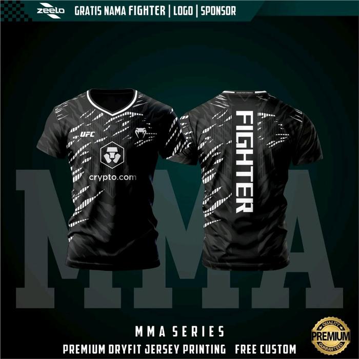 Gambar Jersey UFC Terbaru 2025 - Sport Unik dan Keren - HITAM PUTIH, S dari Un.Ven Store undefined Tokopedia