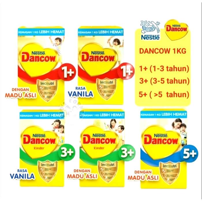 Gambar PROMO HEBOH Dancow 1+,3+,5+ Madu/Vanila 1kg Imunutri Nestle (DC) dari Kid's Corner Susu undefined Tokopedia