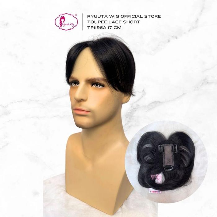 Gambar Ryuuta Wig Toupee Lace Clip Poni Penutup Botak Pendek Pria Wanita TP1196A - Black dari Ryuuta Wig Mall Kota Administrasi Jakarta Utara Tokopedia