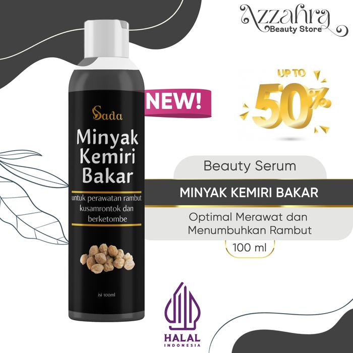 Gambar SADA MINYAK KEMIRI BAKAR PENUMBUH RAMBUT PRIA & BAYI ASLI 100% TERBAIK - Isi 100 ml dari Azzahra Beautyshop undefined Tokopedia