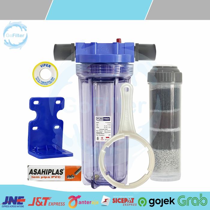 Gambar PAKET 1 TAHAP CARTRIDGE FILTER AIR 4 in 1 + HOUSING NANOTEC 10 INCH SIAP PAKAI AIR SUMUR KOTOR PAM PDAM BAU BESI KERUH KUNING APARTEMEN RUSUN - Tanpa housing dari Gofilter undefined 5 Tokopedia