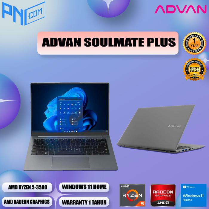 Gambar ADVAN SOULMATE PLUS AMD Ryzen 5-3500 W11H 1Yr - 8/256GB SSD dari Panca Nada Computer undefined Tokopedia