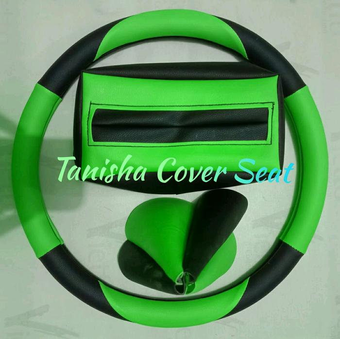 Gambar Cover Sarung Pelindung Stir Mobil Truck Canter Ragasa Umplung Bungkus Tisu+Perseneling Car Truk - Hijau, Elp Macan dari Tanisha Cover Seat undefined Tokopedia