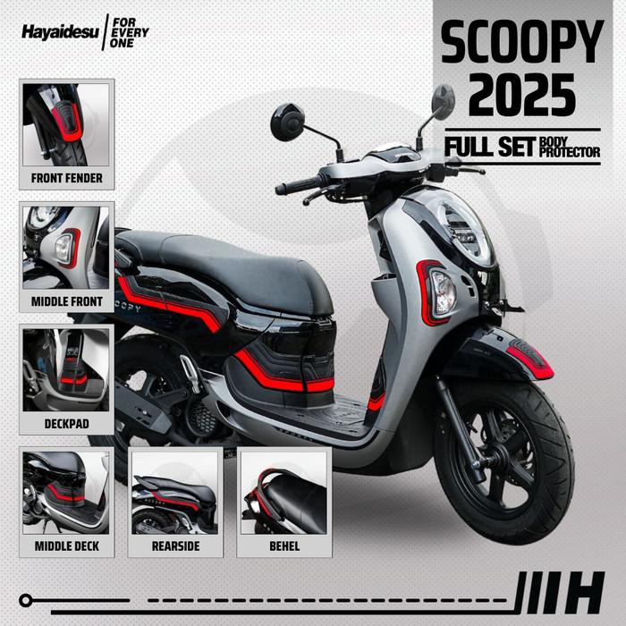 Gambar Hayaidesu Body Protector Scoopy 2025 Full Set Cover - MERAH dari Hayaidesu Indonesia Kab. Tangerang Tokopedia