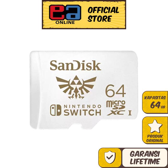 Promo Sandisk Micro SDXC Card U3 For NINTENDO SWITCH 64GB ZELDA