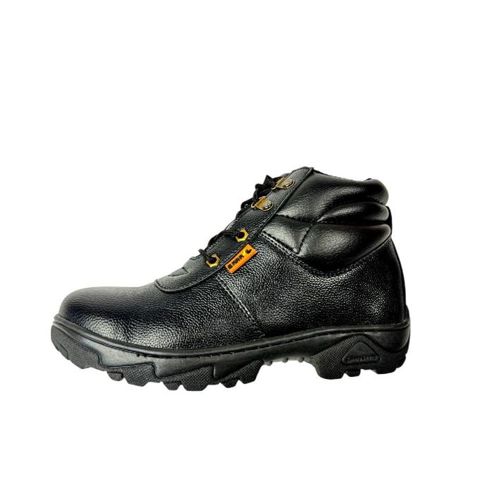 Gambar GARAVIL sepatu safety proyek ujung besi pria dan wanita semi boots tali kerja proyek lapangan - hitam kulit 101, 36 dari Garavilstore undefined Tokopedia