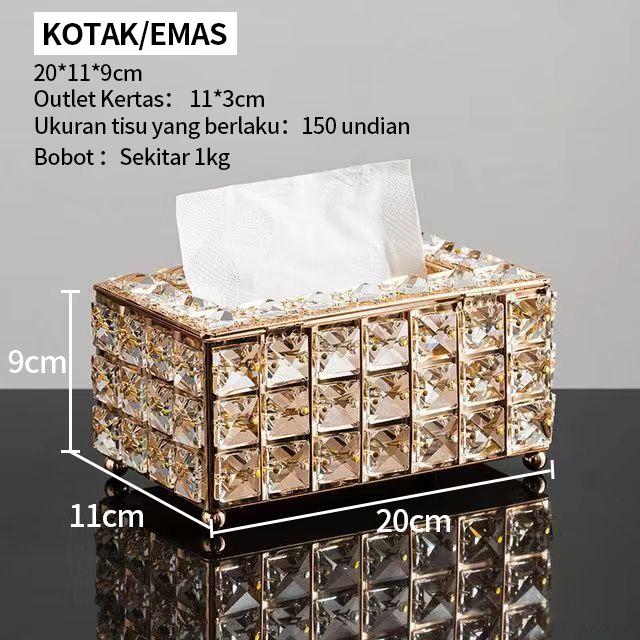 Gambar Bohan COD Tempat Tisu Kristal  Kotak Tisu Crystal  Kotak Tisu Blink Kotak Tisu eropa Gold kotak tisu kotak tisu KOTAK TISU MEWAH TEMPAT TISU - Emas dari BOHAN SHOP ID undefined Tokopedia