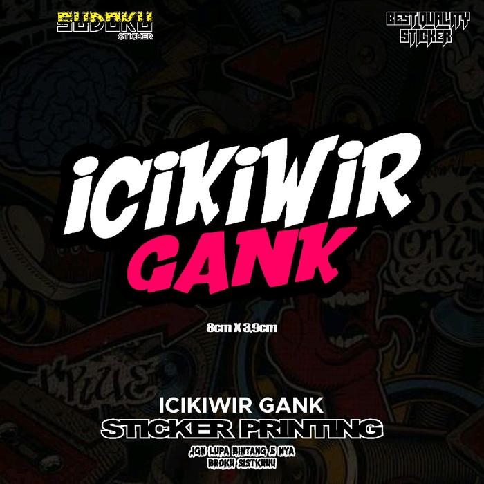 Gambar STICKER STIKER PRINT CUT ICIKIWIR GANK MOTOR CB VIRAL FYP AESTHETIC dari Sudoku Sticker undefined Tokopedia