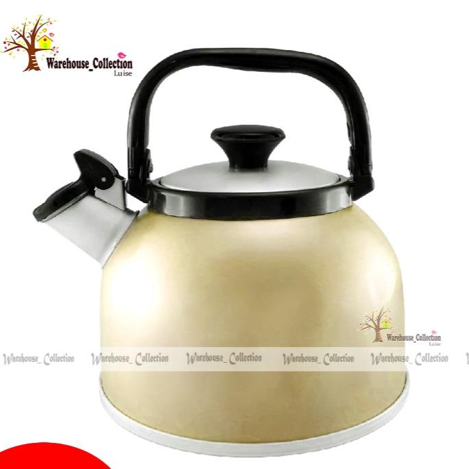 Gambar TEKO BUNYI RIGOLETO/TEKO SIUL WARNA 2.5L ,3L, 3.5L , 5L MASPION aluminium - gold, KAPASITAS 3 L dari WAREHOUSE COLLECTION undefined Tokopedia