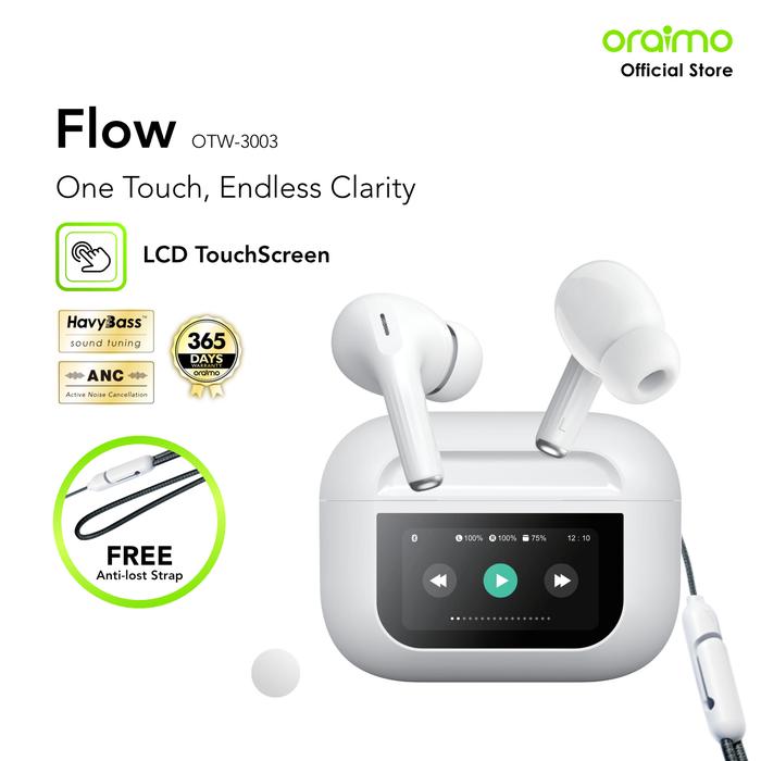 Gambar [Exclusive VELICIATHEODANY] oraimo Flow OTW-3003 Stereo Nirkabel Sesungguhnya V5.3 ENC IPX4 Headset Super Bass Headphone Earphone Hitam Laptop TRUE Wireless Black Earphones Headphones Telepon - White dari oraimo AudioLab undefined Tokopedia