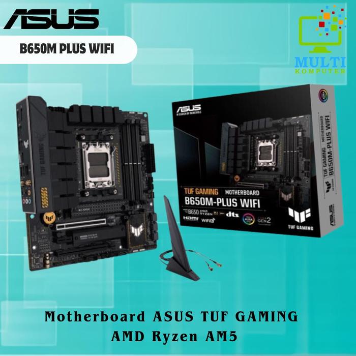 Gambar Motherboard ASUS TUF GAMING B650M PLUS WIFI  Motherboard AMD B650 Ryzen AM5 - BLACK dari Multi Komputer undefined Tokopedia