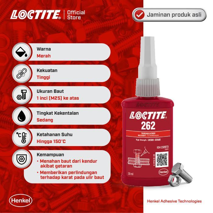 Gambar Henkel Loctite 262 Threadlocker Lem Baut - 50 Ml dari Toko Safety Official undefined Tokopedia