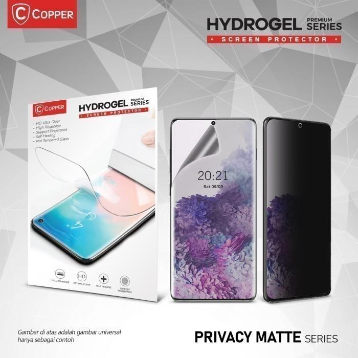 Gambar COPPER Anti Gores Hydrogel Privacy - Glossy / Matte (kompatibel untuk Ponsel Samsung/Apple iPhone/Huawei/Nokia/Sony/LG/HTC/Motorola/Lenovo/Xiaomi/Redmi/Google/Honor/Oppo/Realme/OnePlus/Nothing/Vivo/Meizu/Asus/ZTE/Microsoft/Sharp/Infinix/Tecno/Itel) - Privacy Matte, Full Size, 1pcs dari Copper Official Balikpapan undefined Tokopedia