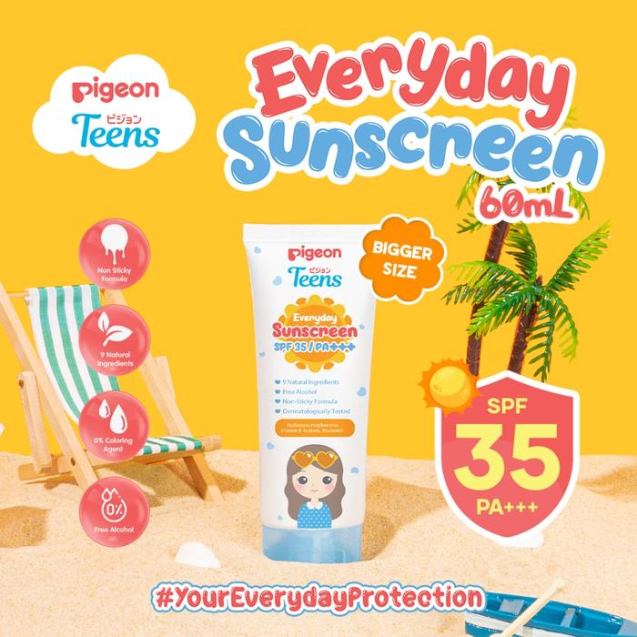 Gambar Pigeon Teens Everyday Sunscreen SPF 35/PA+++ 60Ml dari Pigeonbabyindonesia undefined Tokopedia