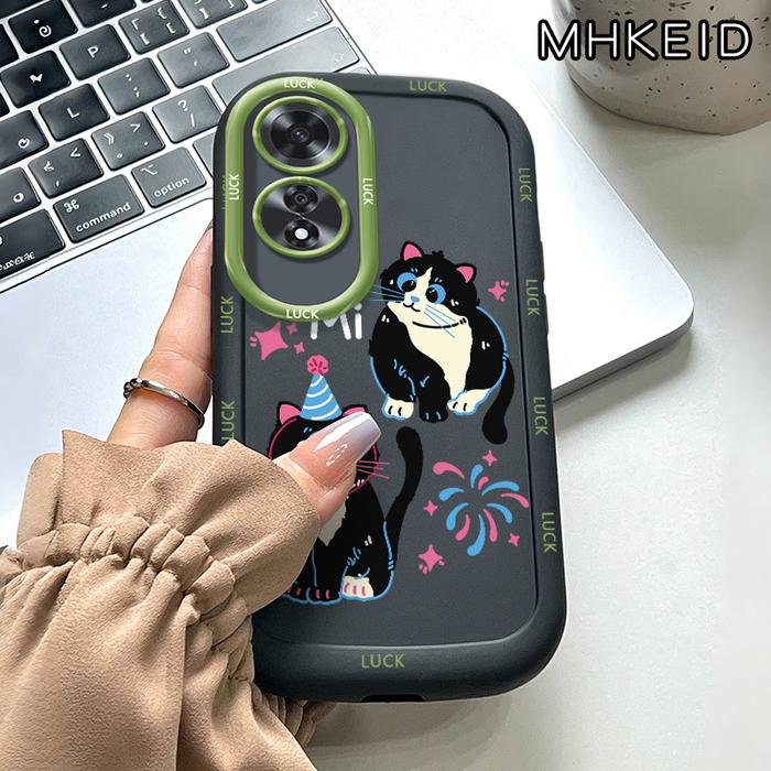Gambar MHKEID Casing Hp untuk OPPO A60 4G Case Pola Anjing hitam Kasing kepulan krim Silikon Softcase Casing - Gaya1, OPPO A60 4G dari MHKEID MALL Kab. Tangerang Tokopedia