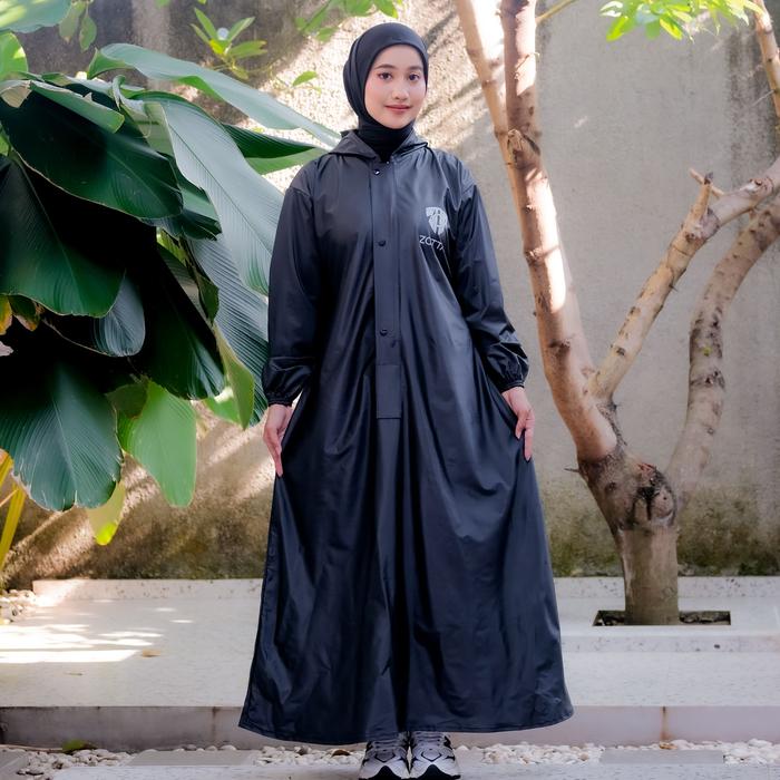 Gambar Jas Hujan Gamis Wanita Muslimah Syari Bahan Tebal Anti Rembes - HITAM, M dari Zotta Indonesia Kab. Kebumen Tokopedia
