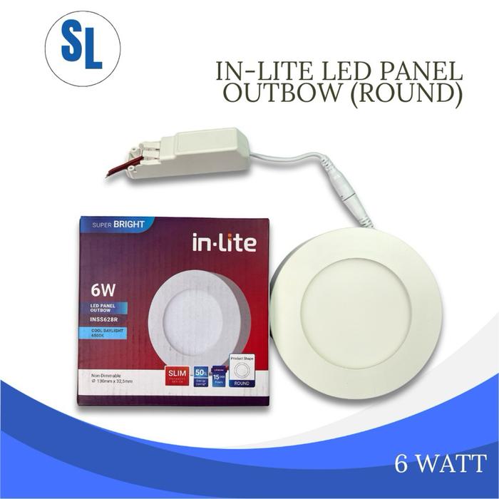 Gambar Downlight Outbow INLITE INSS628R BULAT - 6 watt, Putih dari TK Sumber Listrik undefined Tokopedia