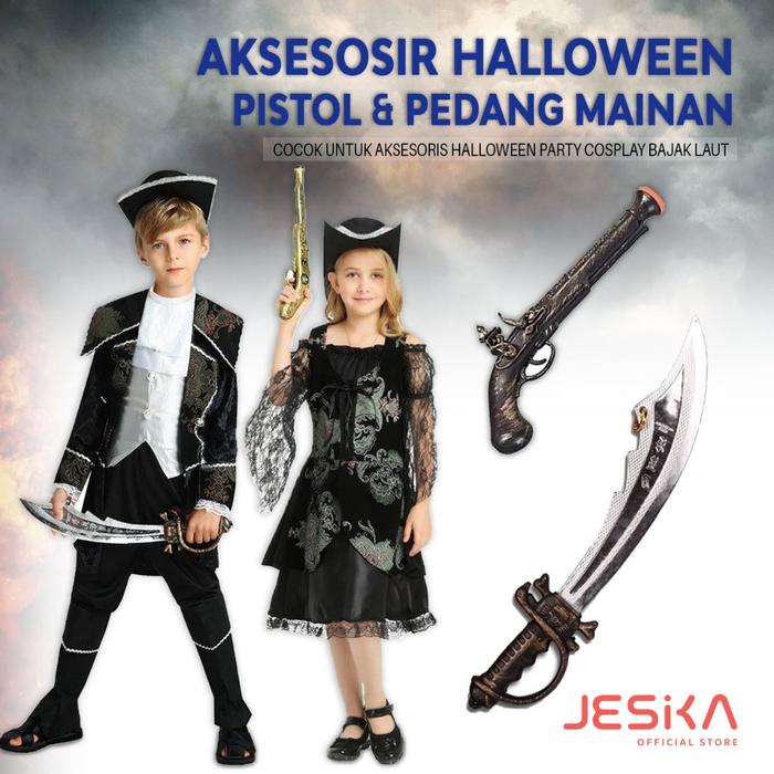 Gambar Aksesoris karnaval Halloween cosplay pirate kapal bajak laut teropong alat senjata mainan anak-anak laki remaja dewasa 1 set aesthetic dari Grosir Santijaya649 undefined Tokopedia