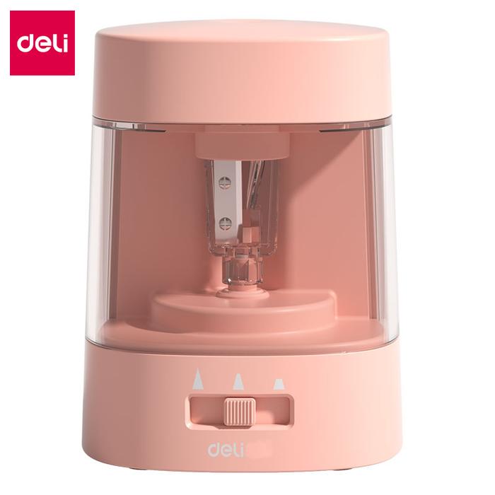 Gambar Deli Rautan Pensil Elektrik Otomatis / Electrical Rotary Sharpener Warna Pastel VA3 Alat Stationery - Merah Muda dari Deli.Indonesia undefined Tokopedia