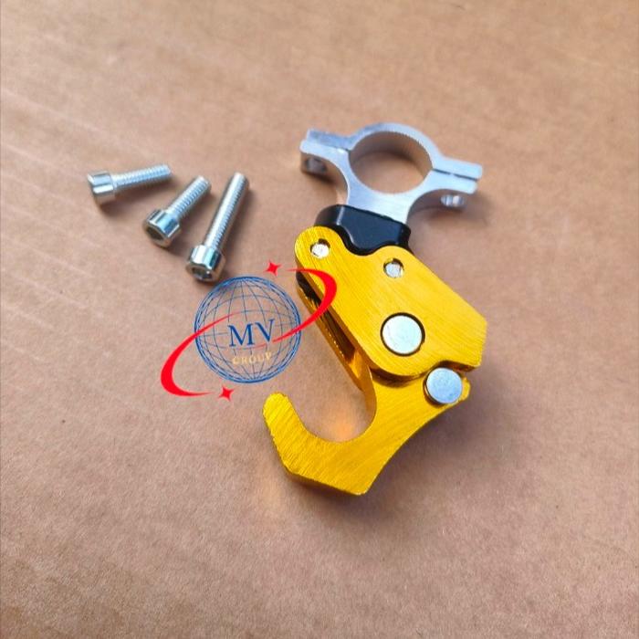 Gambar New Gantungan Barang Motor Jepit Di stang Universal Pcx,Adv,Vixion,Cb150r,Versa,Byson Motor Lainnya - GOLD dari MV88 undefined Tokopedia