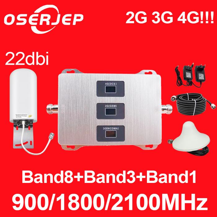Jual 850 900 1800 2100 2600MHz Tri Band Repeater Cellular