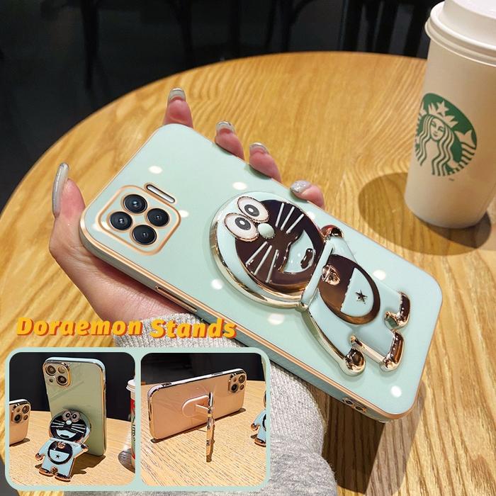 Gambar Casing Ponsel untuk OPPO A93 F17 Pro Reno 4F Reno 4 Lite Reno 5 5K Reno 6 5G Find X3 Lite 5G Case pintar pola Doraemon Tepi mewah Kesing HP Phone Stands silikon penutup belakang penuh kamera Casing pelindung Softcase - Hijau, OPPO Reno 5K 5G dari IRENE LETICIA PUTRI NOVENA undefined Tokopedia