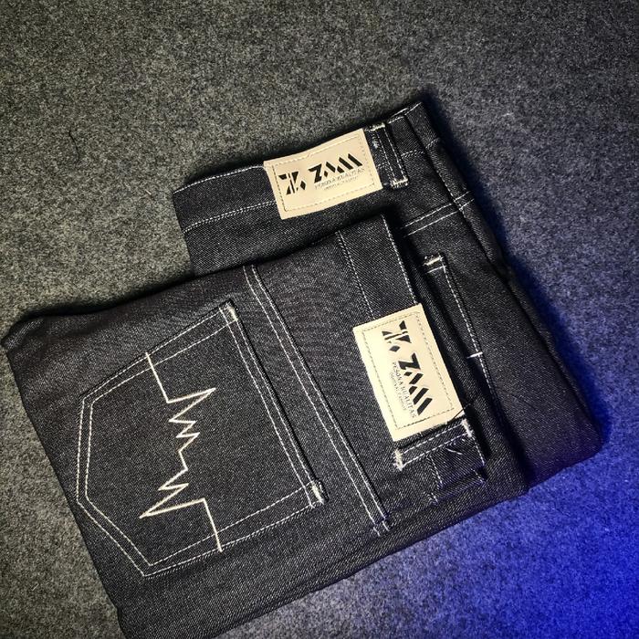 Gambar COD DENIM SELVEDGE/SELVEDGE DENIM ZAM 15 OZ KONVEKSI - black indigo, S.27,28 dari ManStyle.ID undefined Tokopedia
