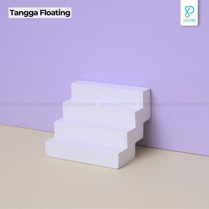 Gambar Properti Foto / Display Stand Produk Geometri - Tatakan Tangga / Floating  | Pixmix Gio - White dari Pixmix Store undefined Tokopedia
